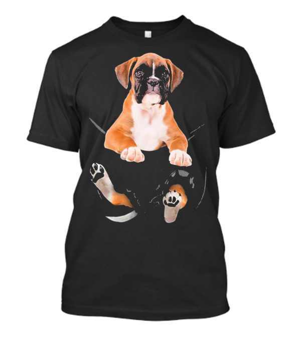Dog In Your Punctured Pocket Boxer Lover Iconic Puppy T-Shirt