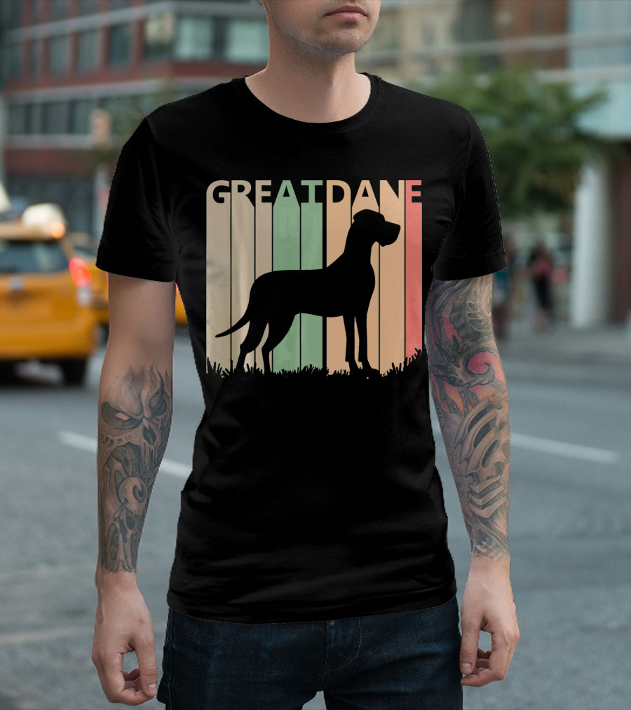Great Dane Valentine Vintage Silhouette for Him T-Shirt