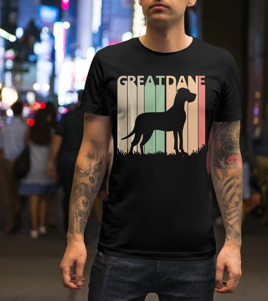 Great Dane Valentine Vintage Silhouette For Him T-Shirt
