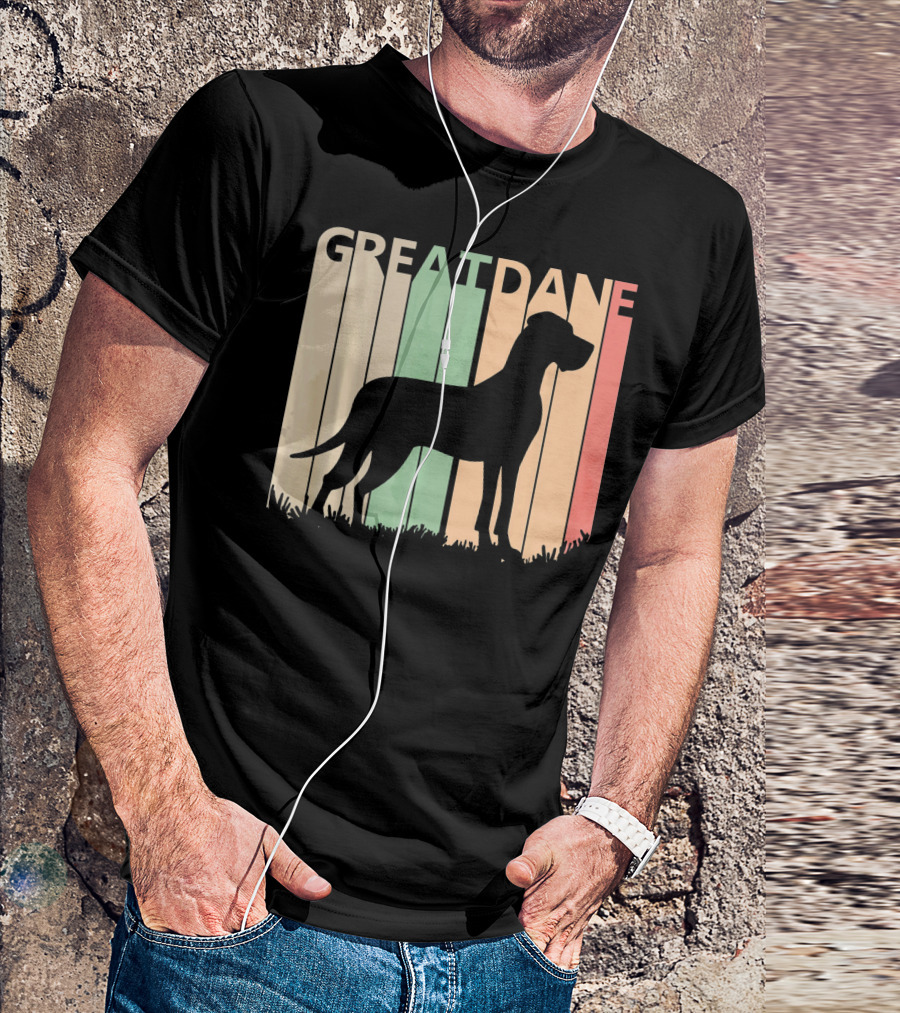 Great Dane Valentine Vintage Silhouette For Him T-Shirt
