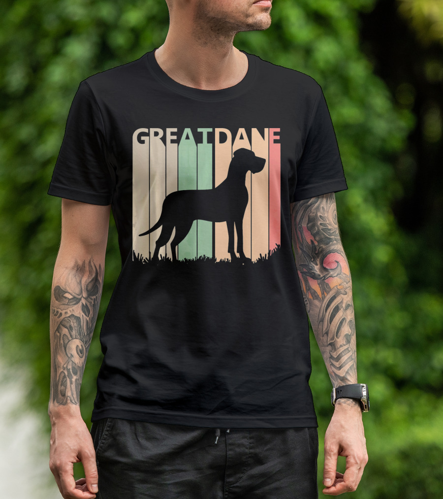 Great Dane Valentine Vintage Silhouette For Him T-Shirt