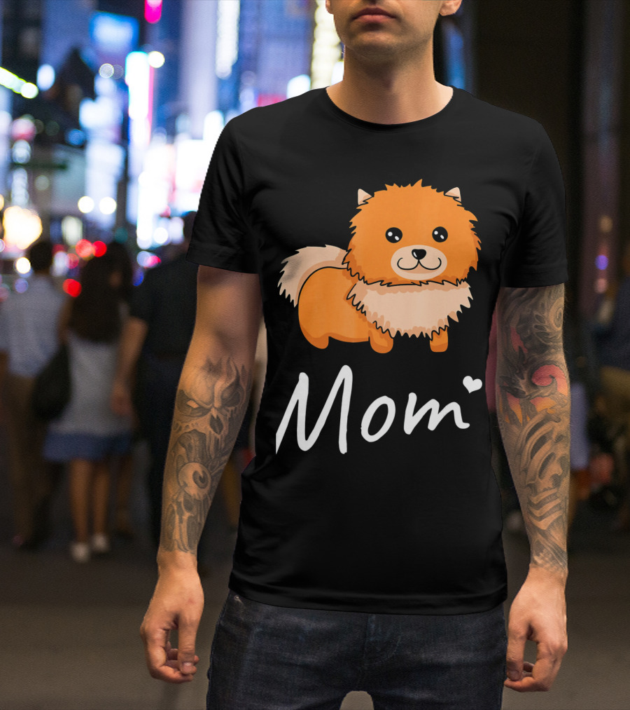 Pomeranian Mom I Love Dogs Dog Moms T-Shirt