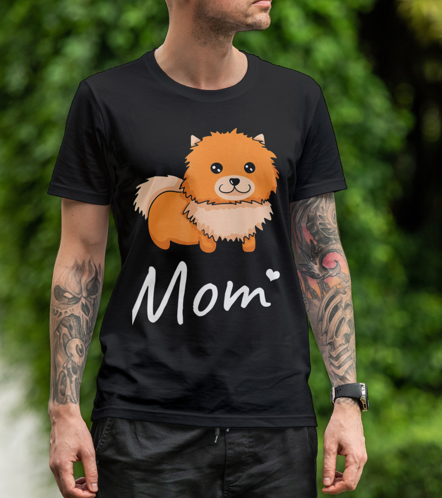 Pomeranian Mom I Love Dogs Dog Moms T-Shirt