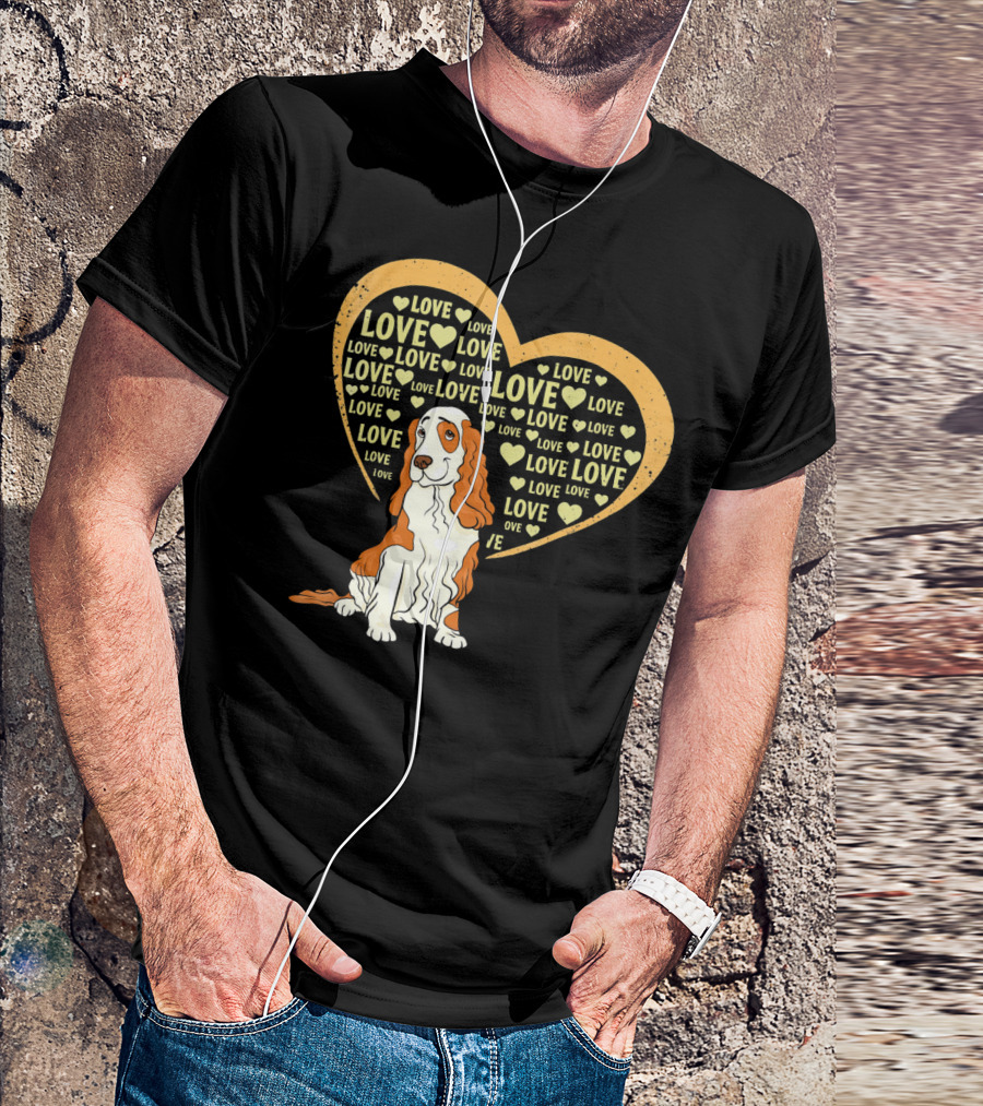 I Love Cocker Spaniel Dog Heart Love T-Shirt
