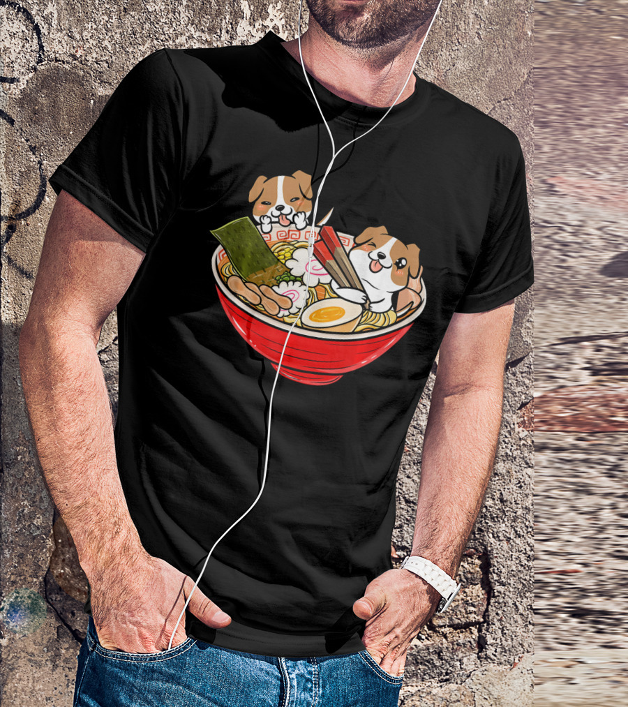 Jack Russell Terrier In Japanese Ramen Kawaii T-Shirt