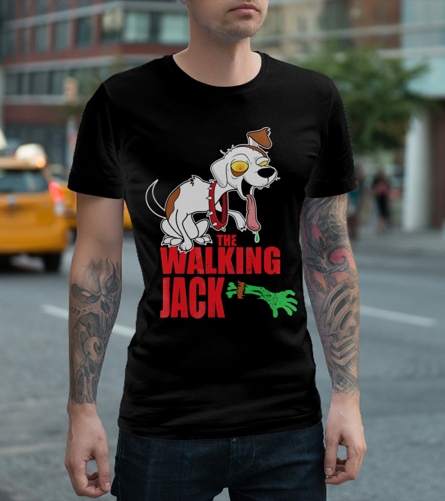 The Walking Jack Russell Terrier Zombie Hall T-Shirt