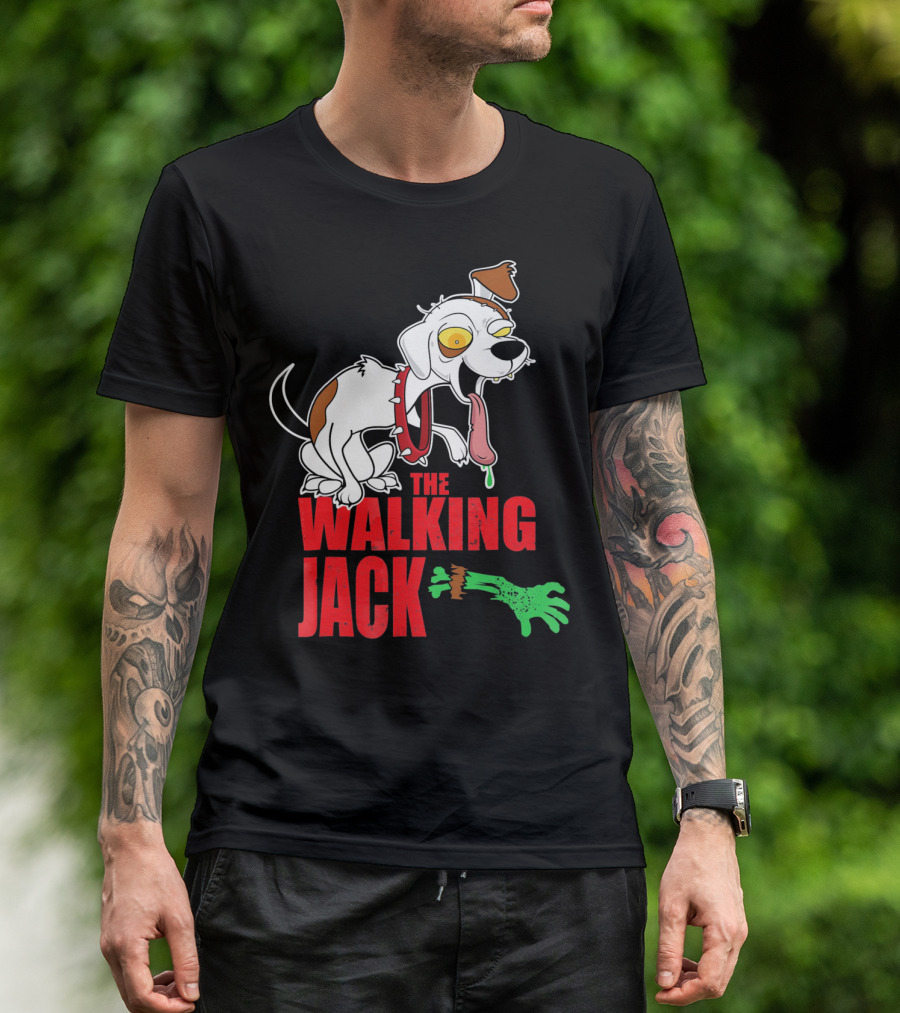 The Walking Jack Russell Terrier Zombie Hall T-Shirt