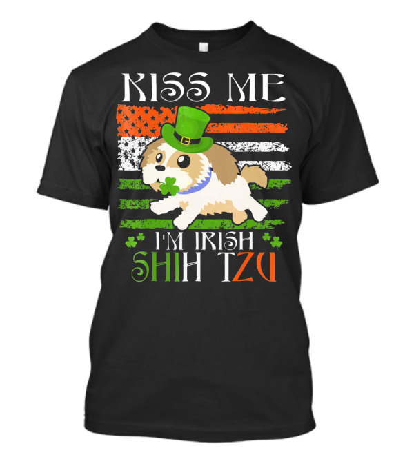 Kiss Me I'm Irish Shih Tzu St Patrick's Day T-Shirt