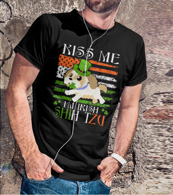 Kiss Me I'm Irish Shih Tzu St Patrick's Day T-Shirt