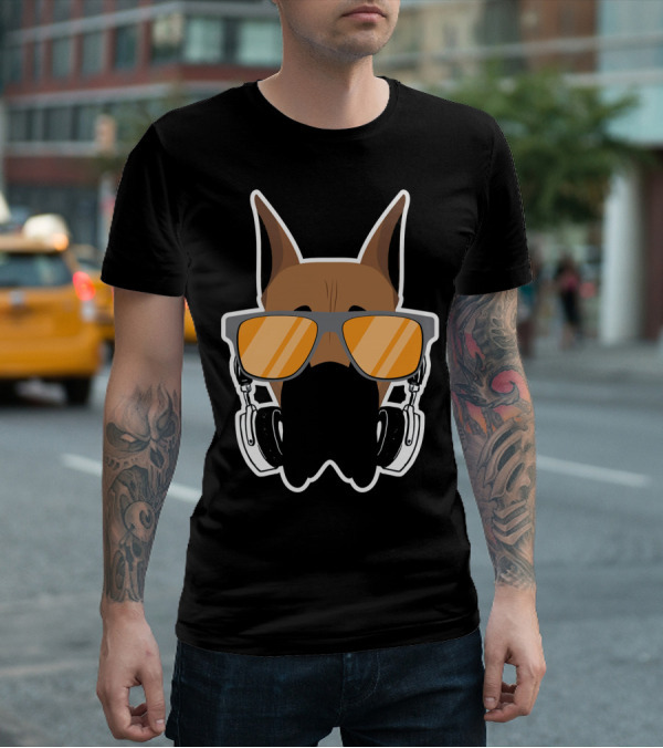 DJ Great Dane With Headphones And Sunglasses T-Shirt