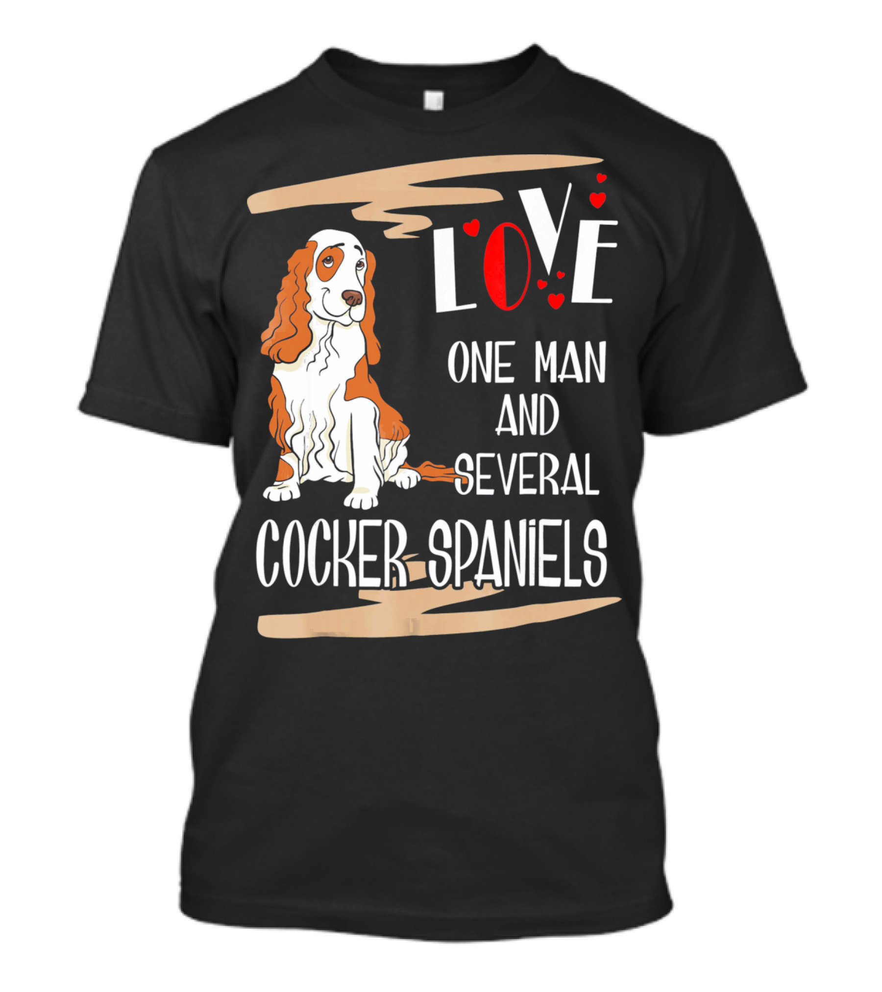 Love One Man And Several Cocker Spaniels T-Shirt