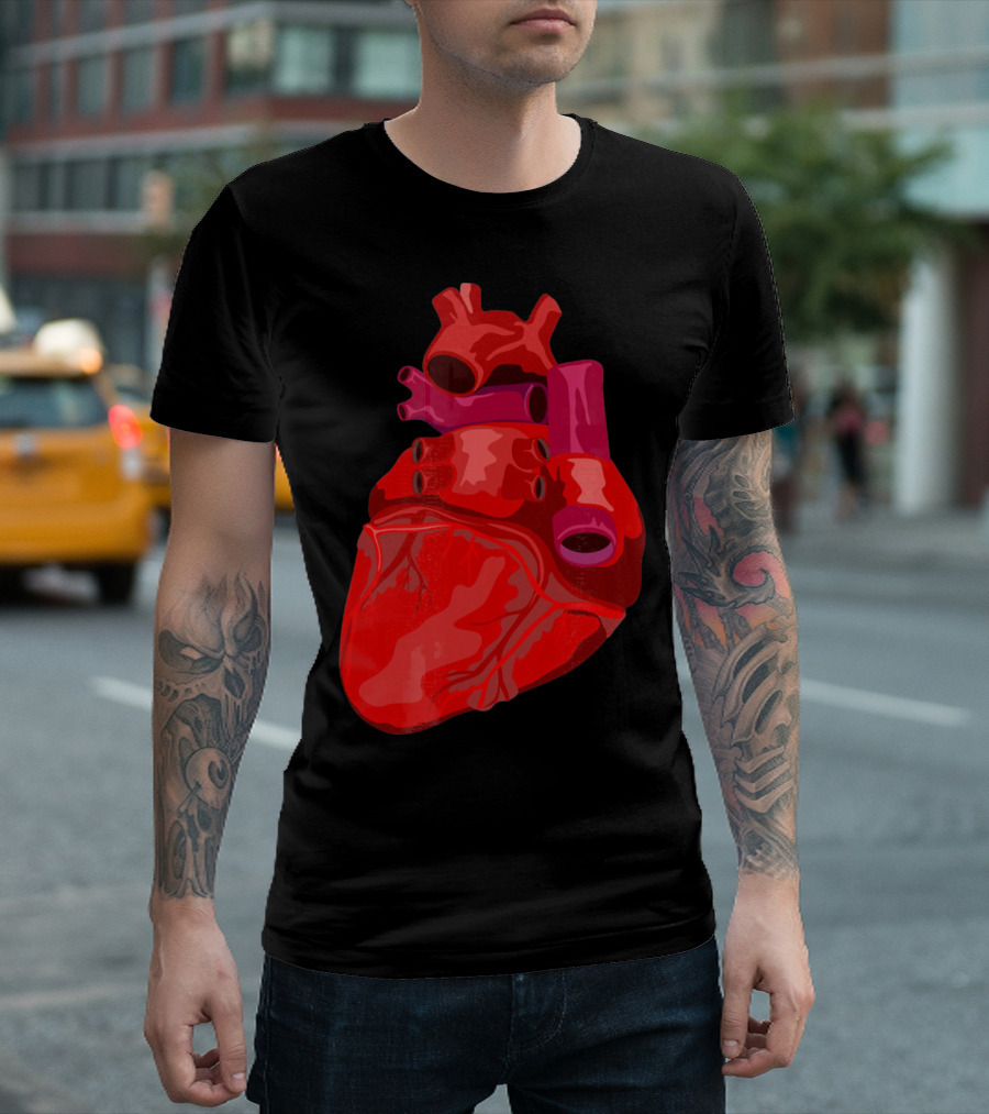 Anatomical Heart Funny Valentines Day Red Heart T-Shirt