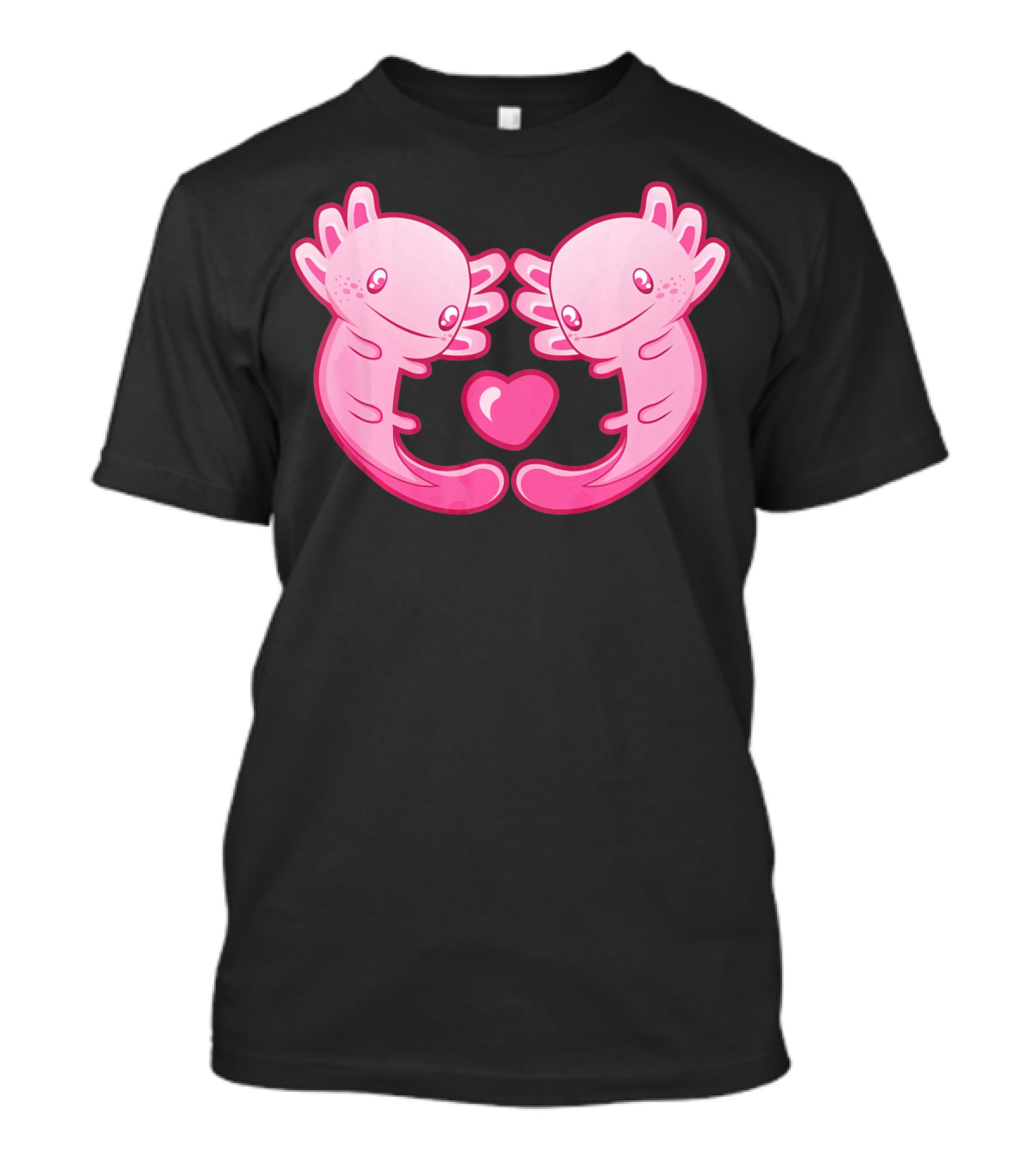 Axolotl Love Heart Cute Valentine's Amphibian T-Shirt