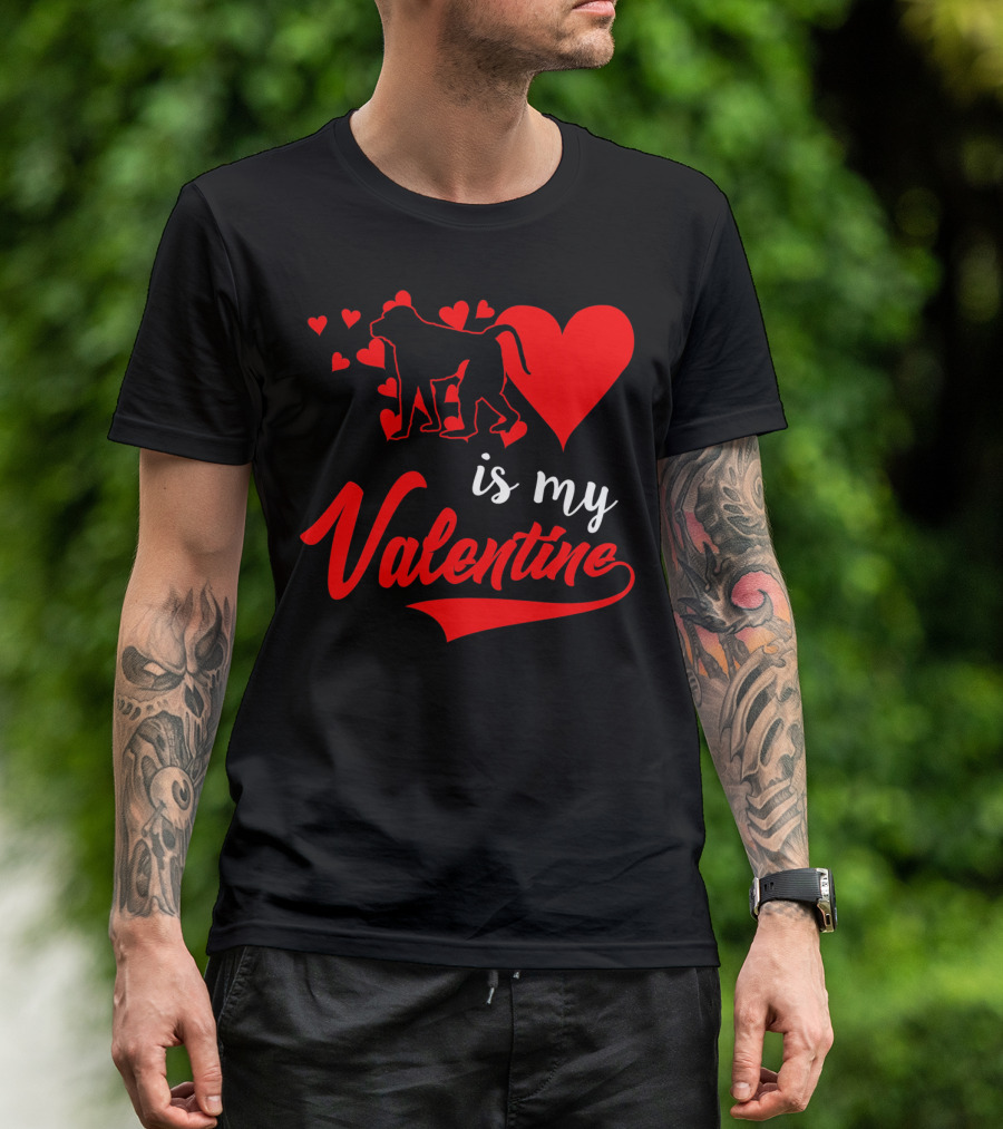 Baboon Love Heart Is My Valentine T-Shirt