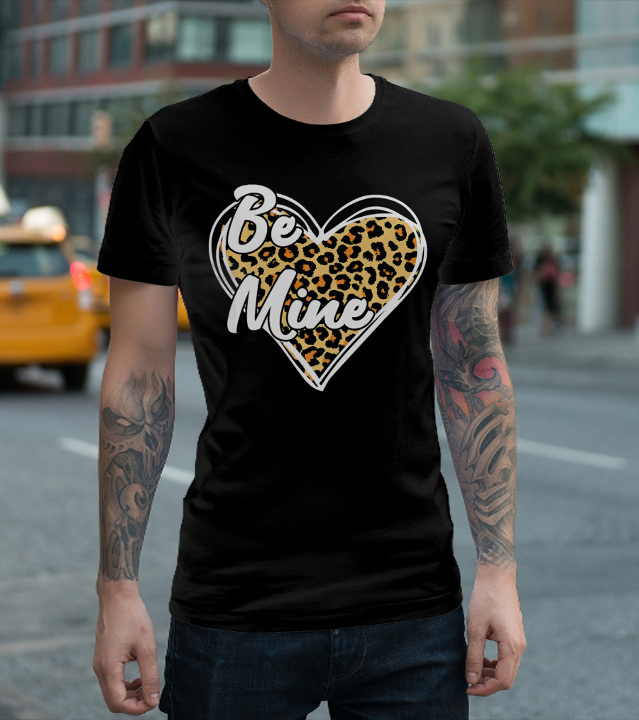 Be Mine Leopard Heart T-Shirt