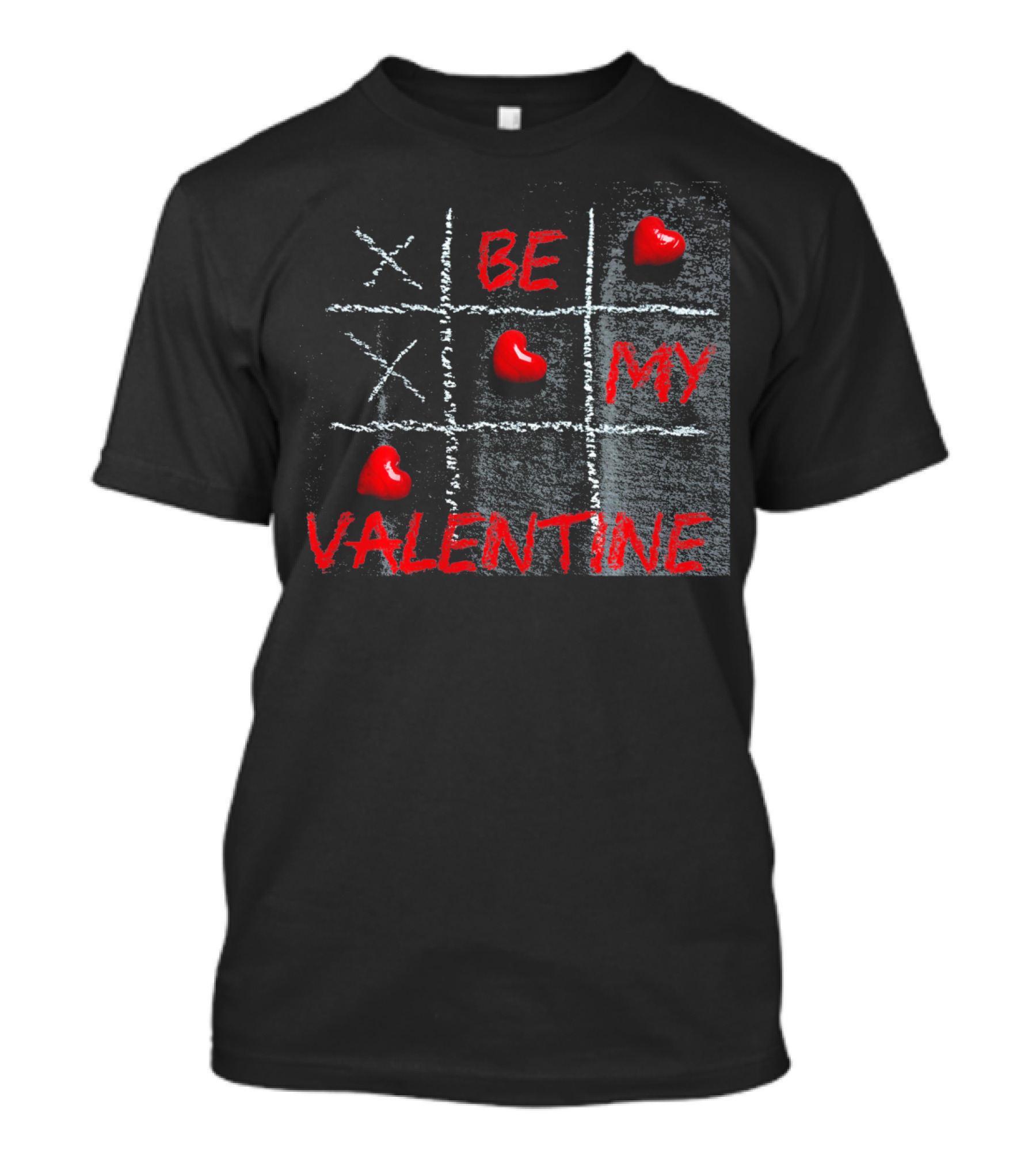 Be My Valentine Tic Tac Toe Hearts T-Shirt
