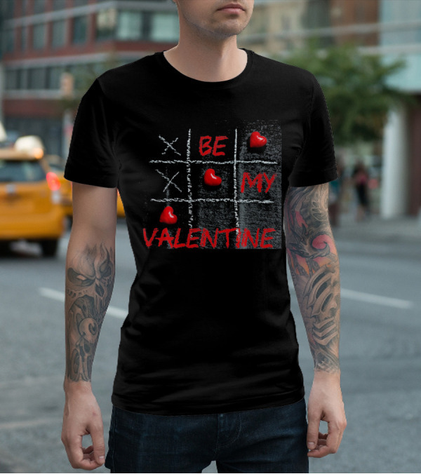 Be My Valentine Tic Tac Toe Hearts T-Shirt