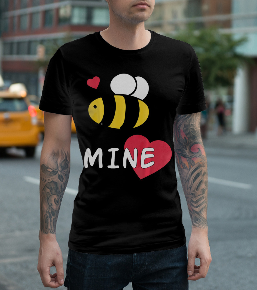 Bee Mine Valentine's Day Puns With Hearts T-Shirt