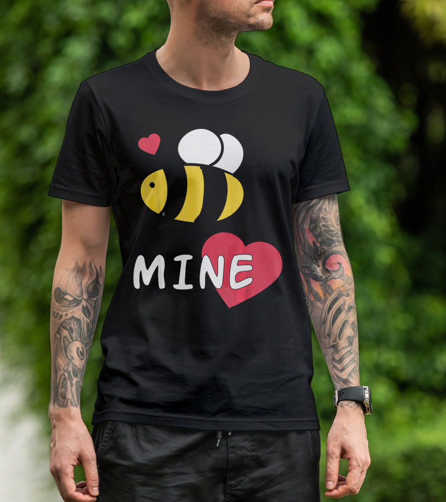 Bee Mine Valentine's Day Puns With Hearts T-Shirt