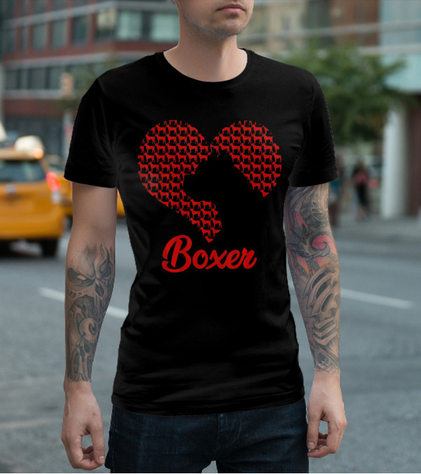 Boxer Heart Valentine Love Boxer T-Shirt