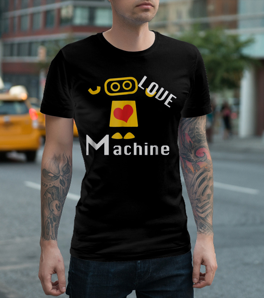 Boys Valentines Day Red Robot Love Machine T-Shirt