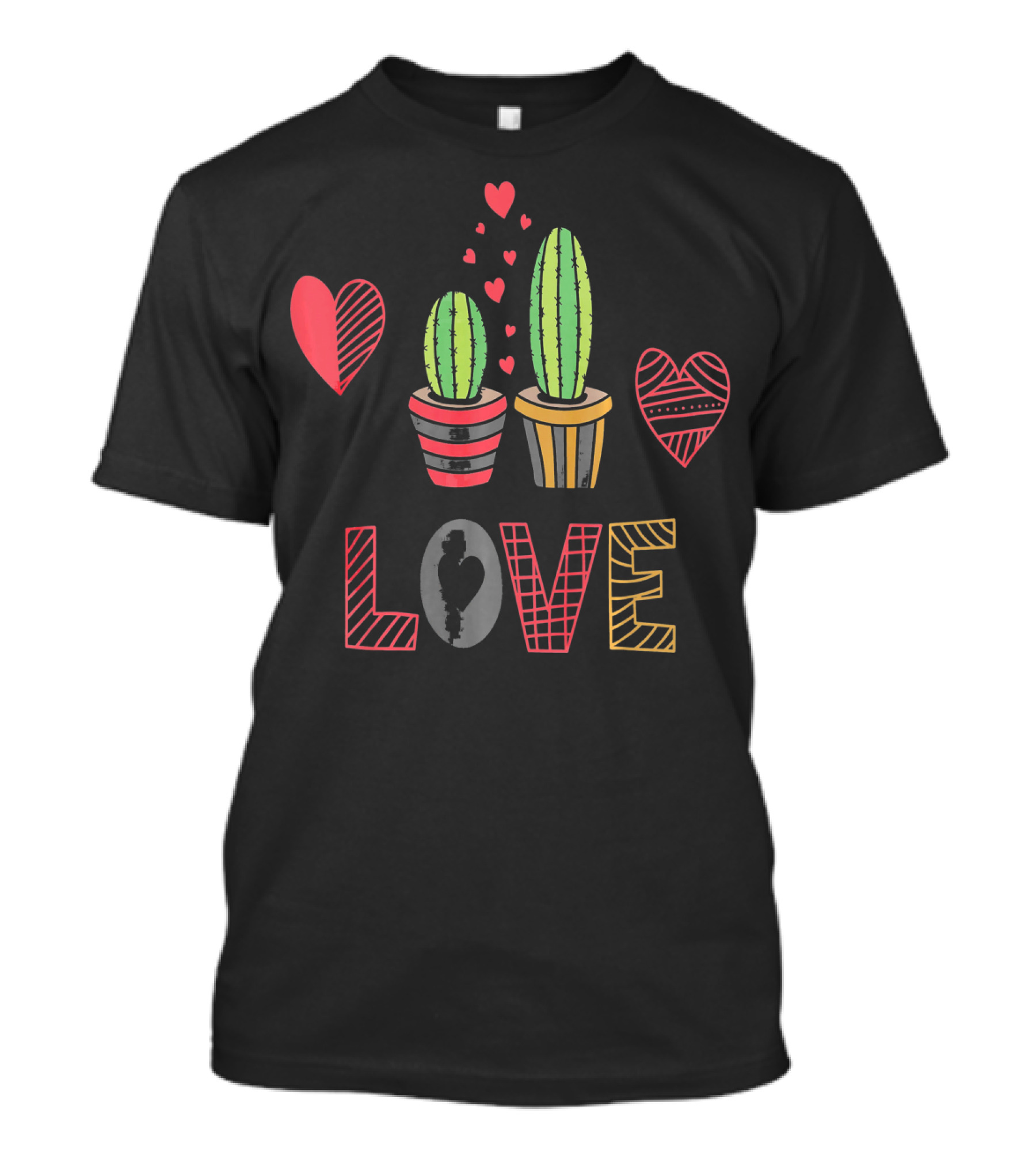 Cactus Valentine Love Succulent Hearts T-Shirt