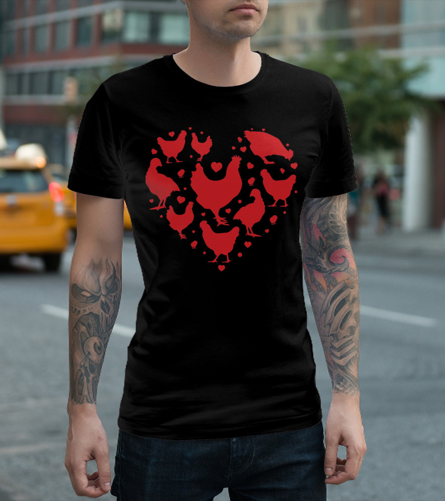 Chicken Heart Valentines Day T-Shirt