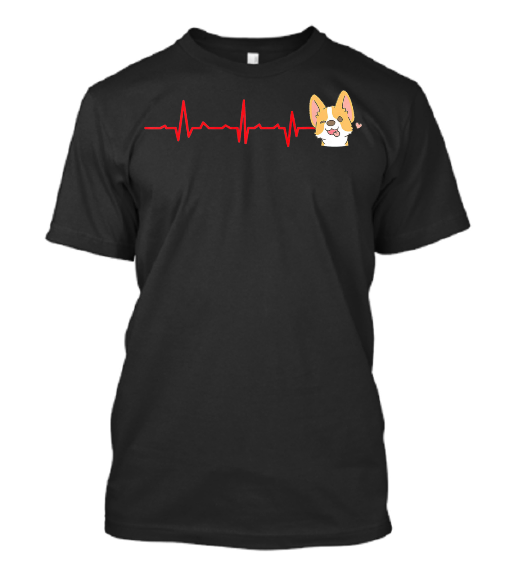 Corgi Heartbeat Valentine Day T-Shirt
