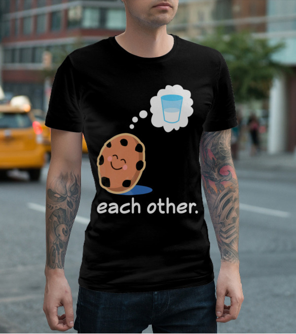 Couples Matching Cookie And Milk Each Other Valenti T-Shirt
