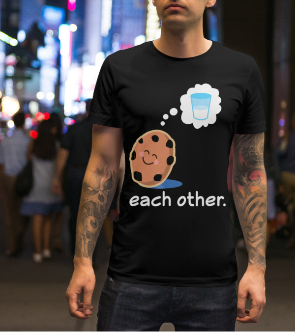 Couples Matching Cookie And Milk Each Other Valenti T-Shirt