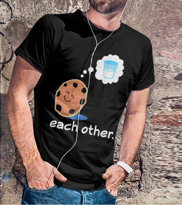 Couples Matching Cookie And Milk Each Other Valenti T-Shirt