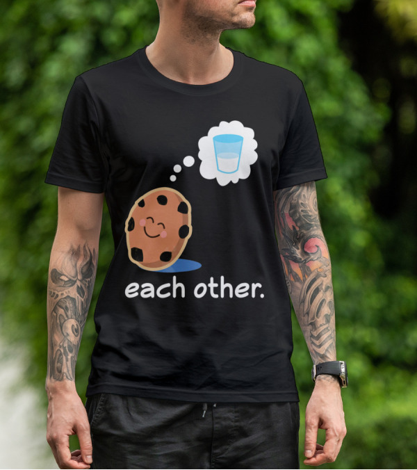 Couples Matching Cookie And Milk Each Other Valenti T-Shirt
