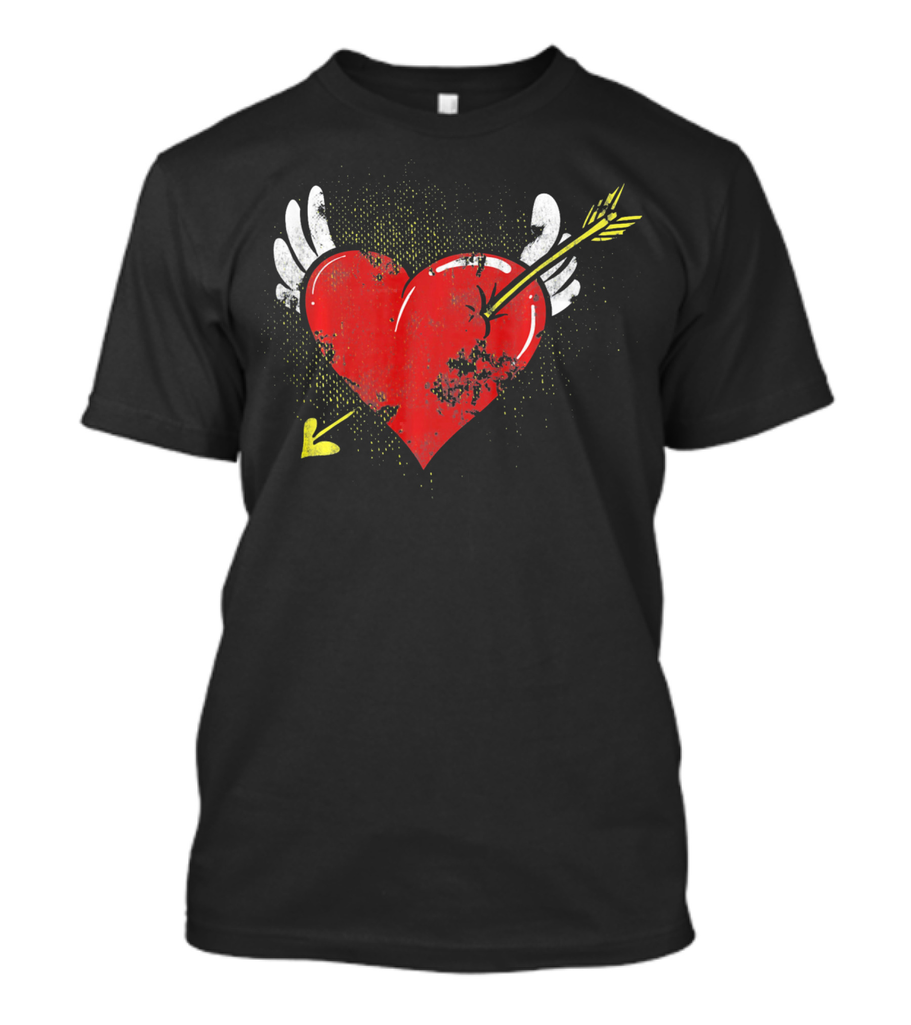 Cupid Valentine Heart With Arrow And Wings Matching Coup T-Shirt