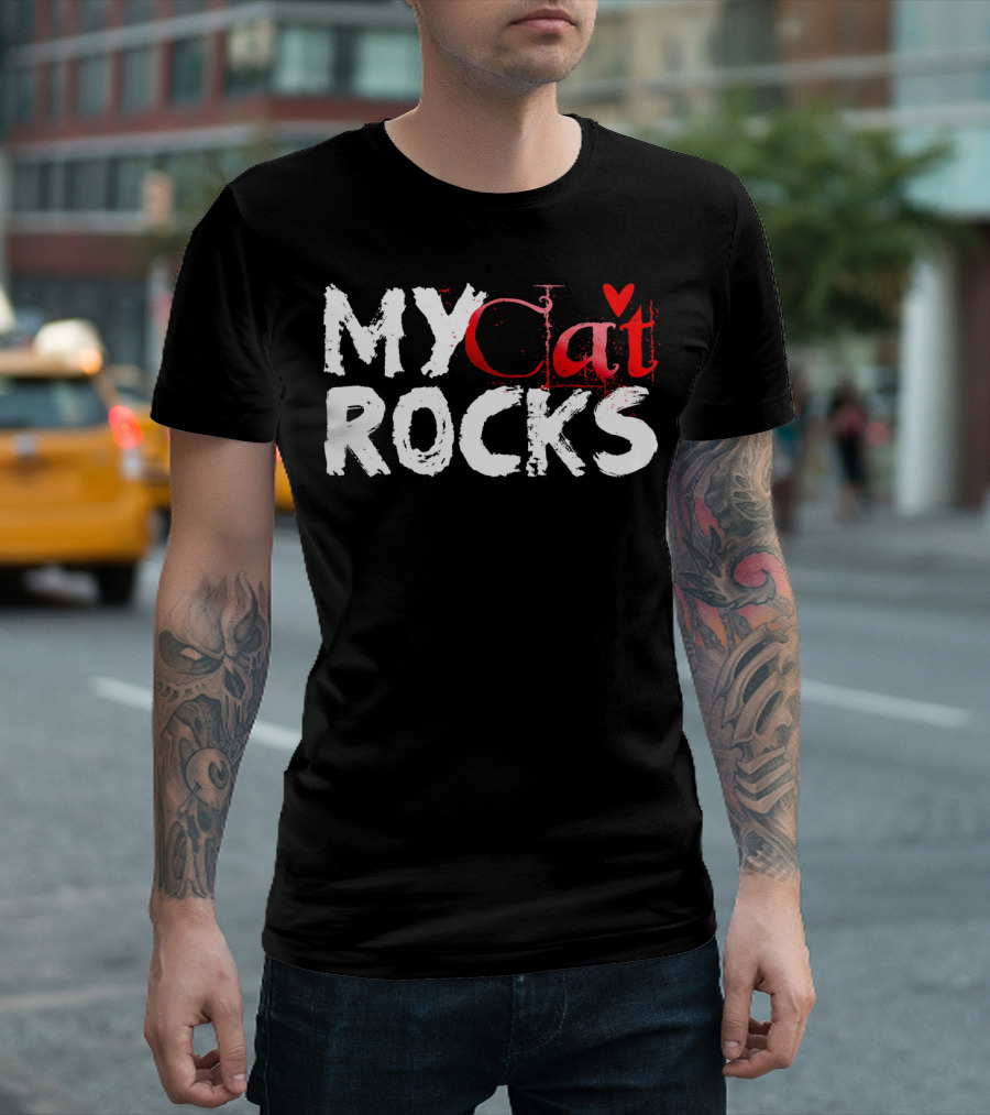 My Cat Rocks Valentine Love T-Shirt