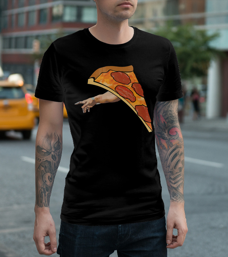 Couples Valentines Creation Of Adam Pineapple Pizza T-Shirt