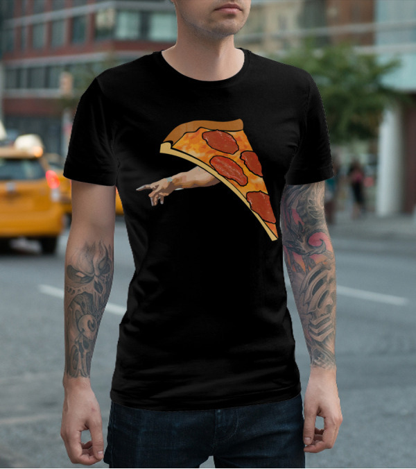 Couples Valentines Creation Of Adam Pineapple Pizza T-Shirt