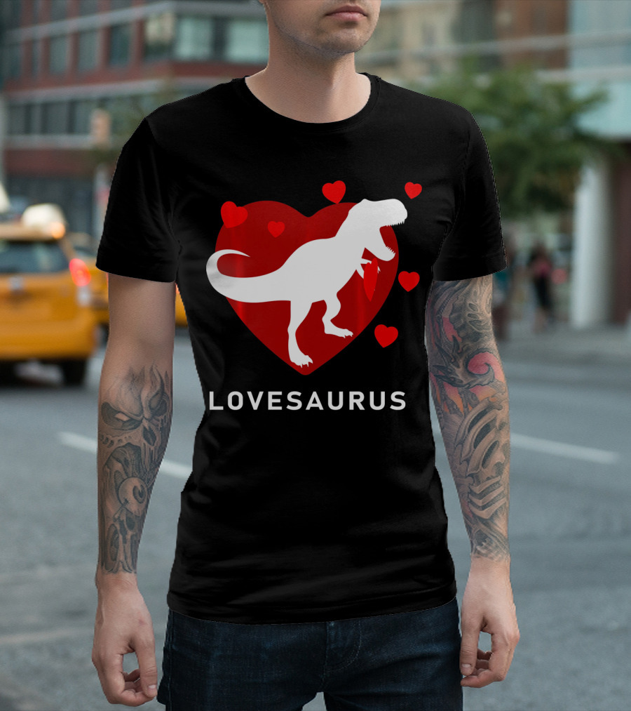 Dinosaur TRex Lovesaurus Kids T-Shirt