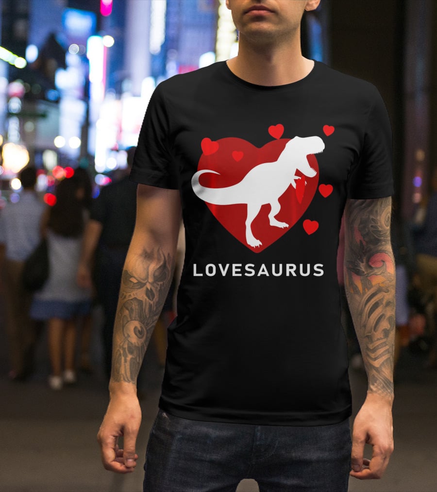 Dinosaur TRex Lovesaurus Kids T-Shirt