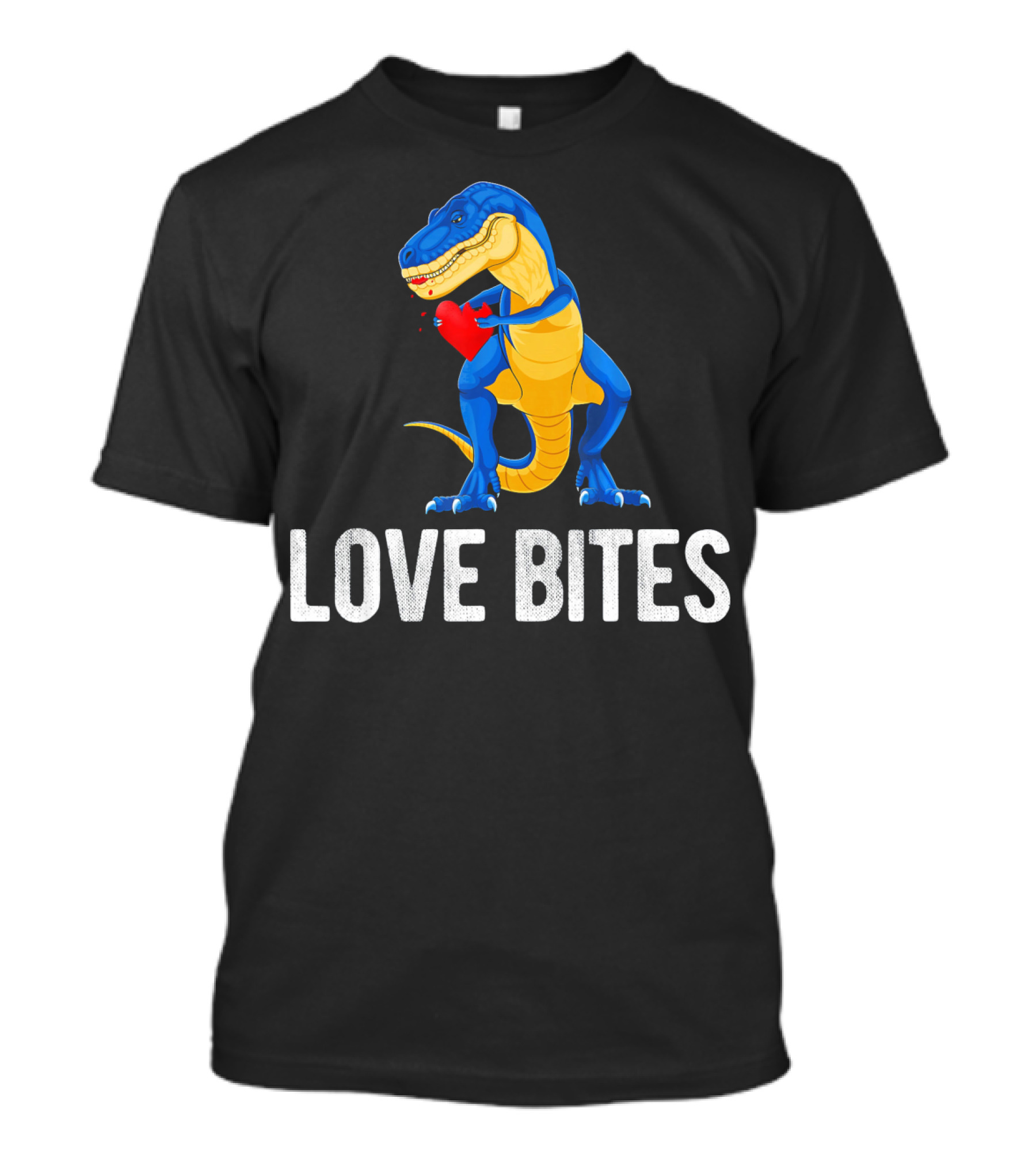 Love Bites Dinosaur Rex Valentines Day T-Shirt