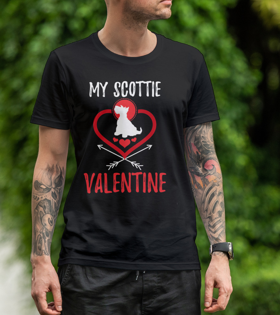 My Scottie Valentine Heart Arrows T-Shirt