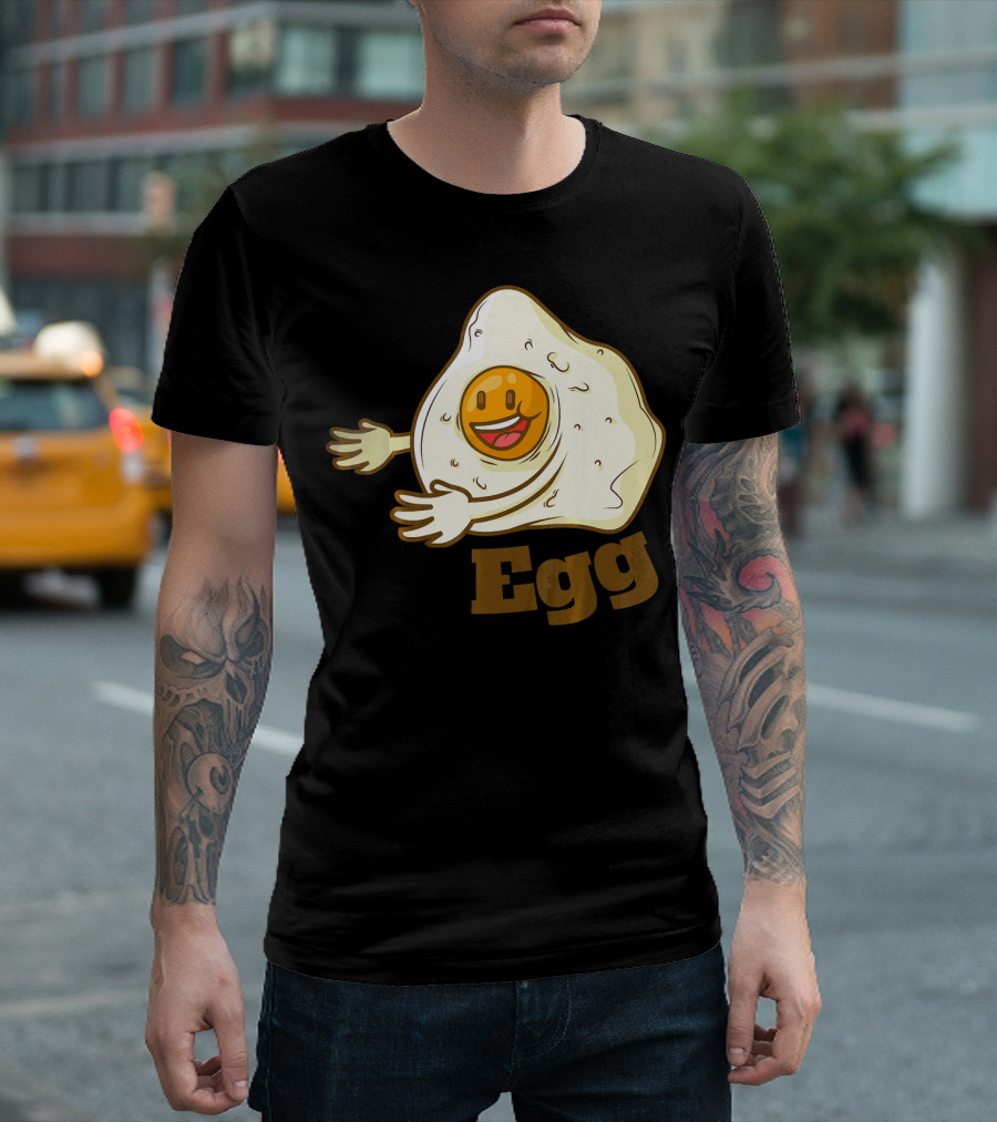 Funny Bacon And Egg Duo Valentines Hugging Egg T-Shirt