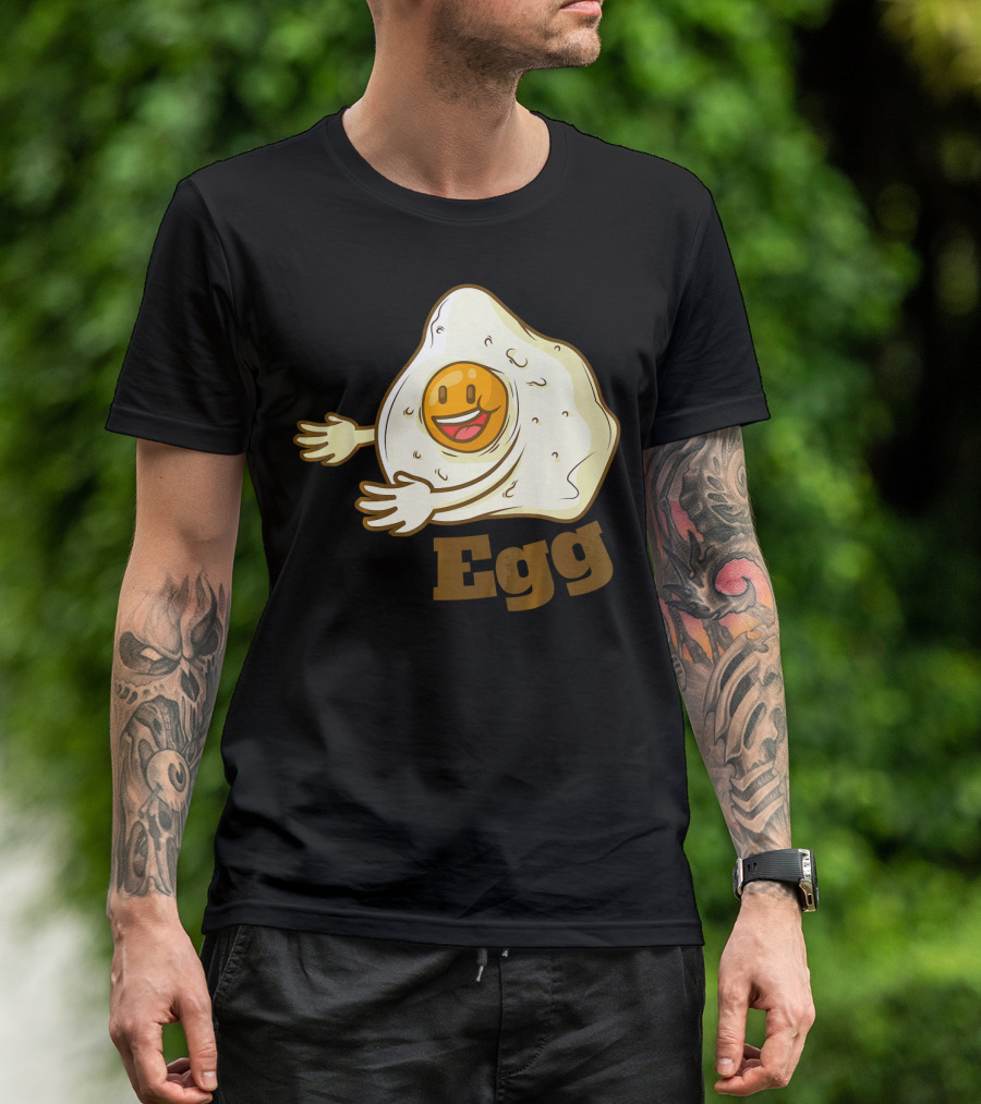 Funny Bacon And Egg Duo Valentines Hugging Egg T-Shirt