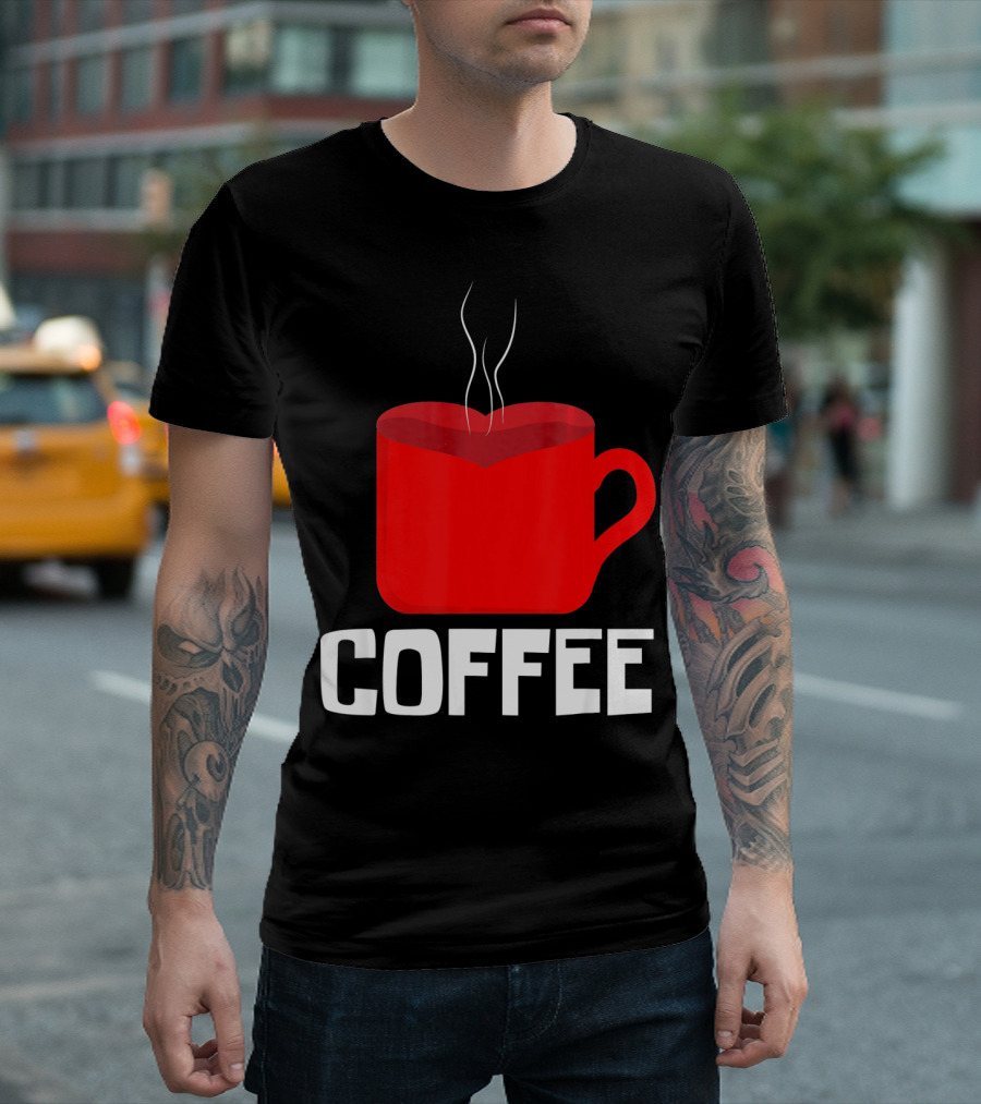Funny Valentines Coffee Heart Mug Valentine's Day T-Shirt