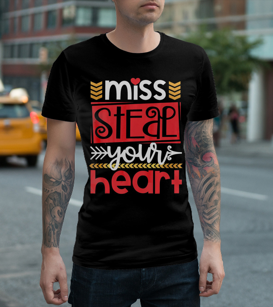 Miss Steal Your Heart Girls Valentines T-Shirt