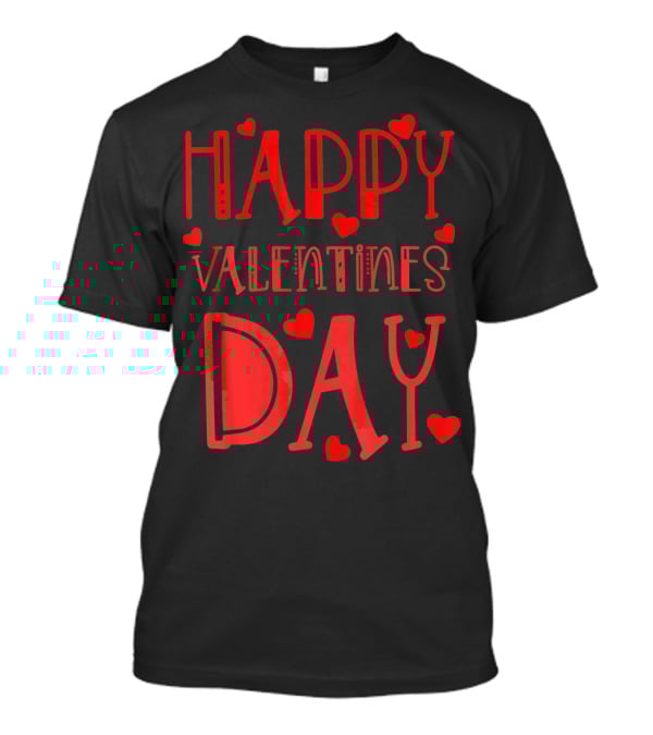 Happy Valentines Day Kids School Hearts T-Shirt