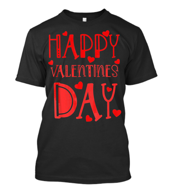 Happy Valentines Day Kids School Hearts T-Shirt