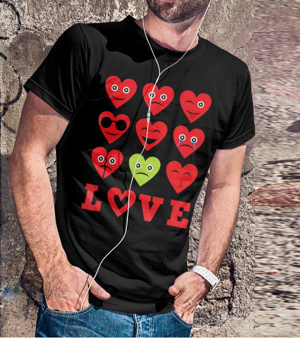Heart Emojis Love Emoji Faces Va T-Shirt