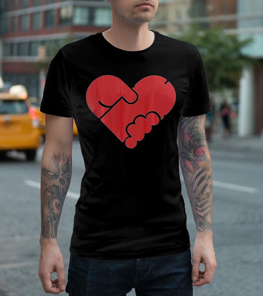 Hilarious Puzzle Heart for Single Men in Valen T-Shirt