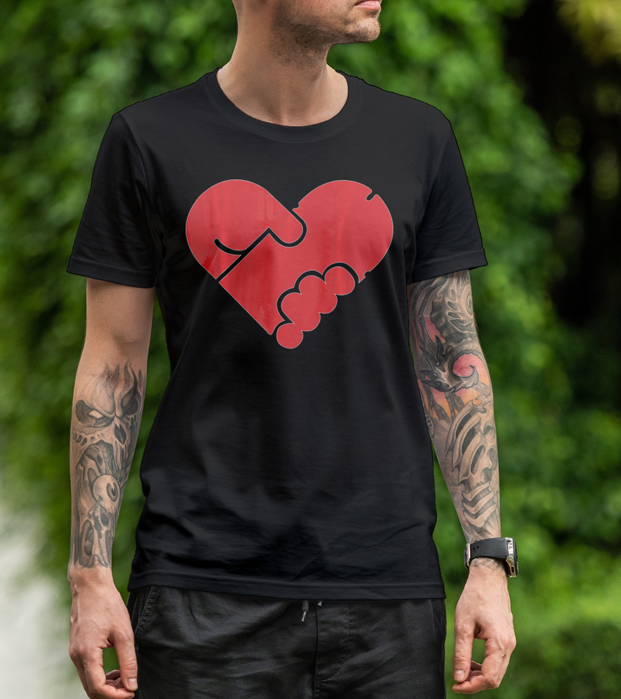 Hilarious Puzzle Heart For Single Men In Valen T-Shirt