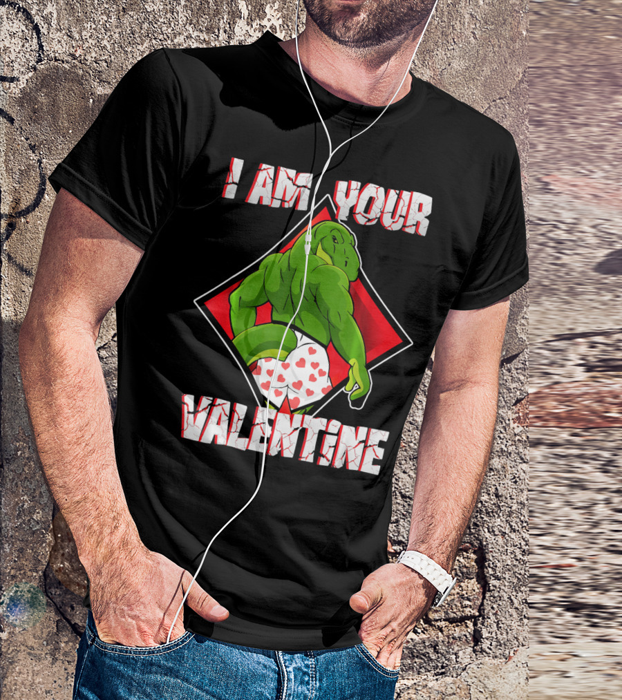 I Am Your Valentine Dinosaur With Heart Boxers T-Shirt